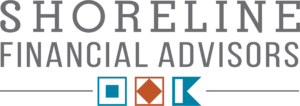 An image of Shoreline Financial Advisors logo in the colors grey, orange and blue.